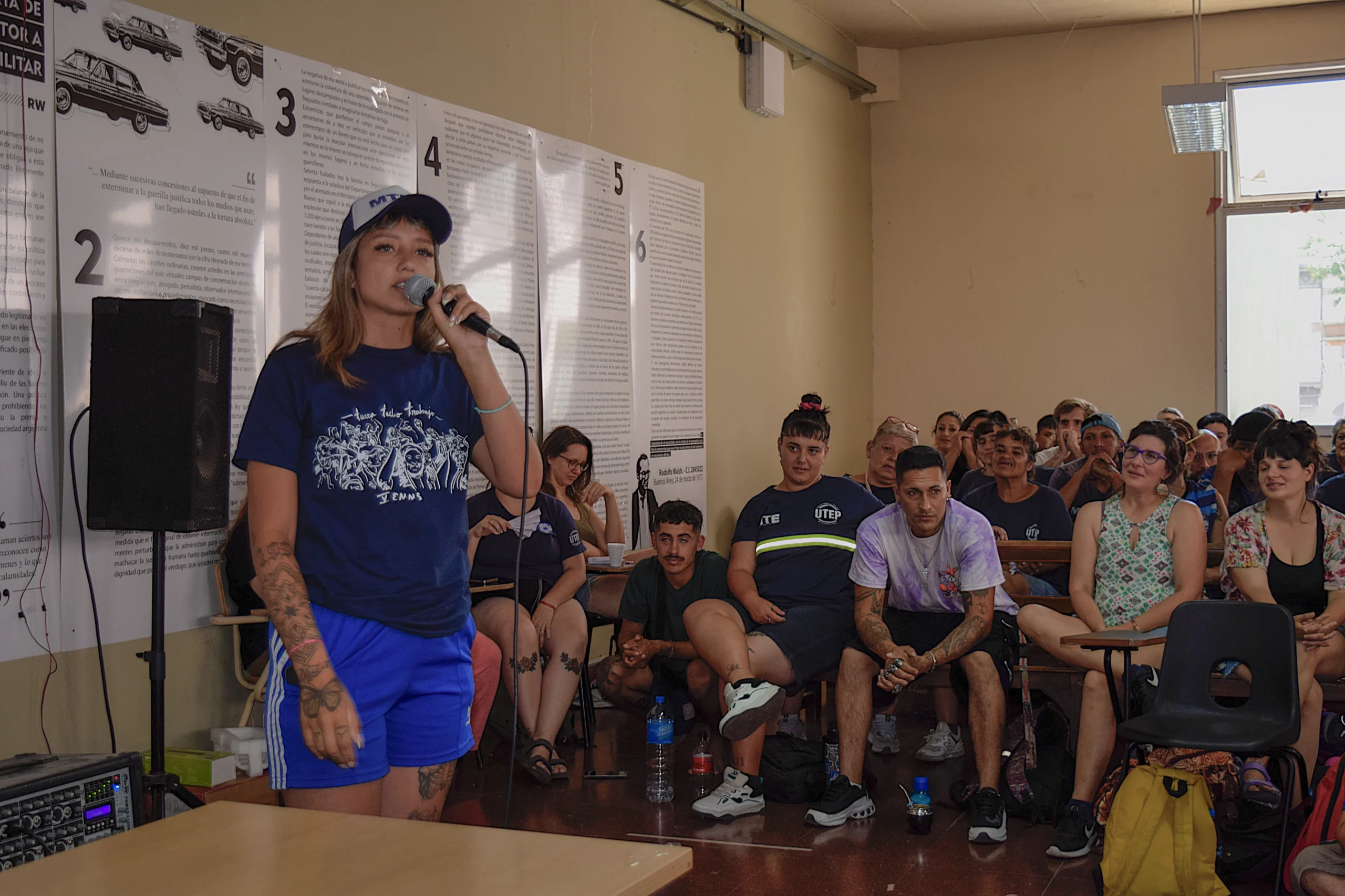 Rocio Malen Jara hablando en la Universidad Nacional de La Plata, Argentina. 2026 ©MTE